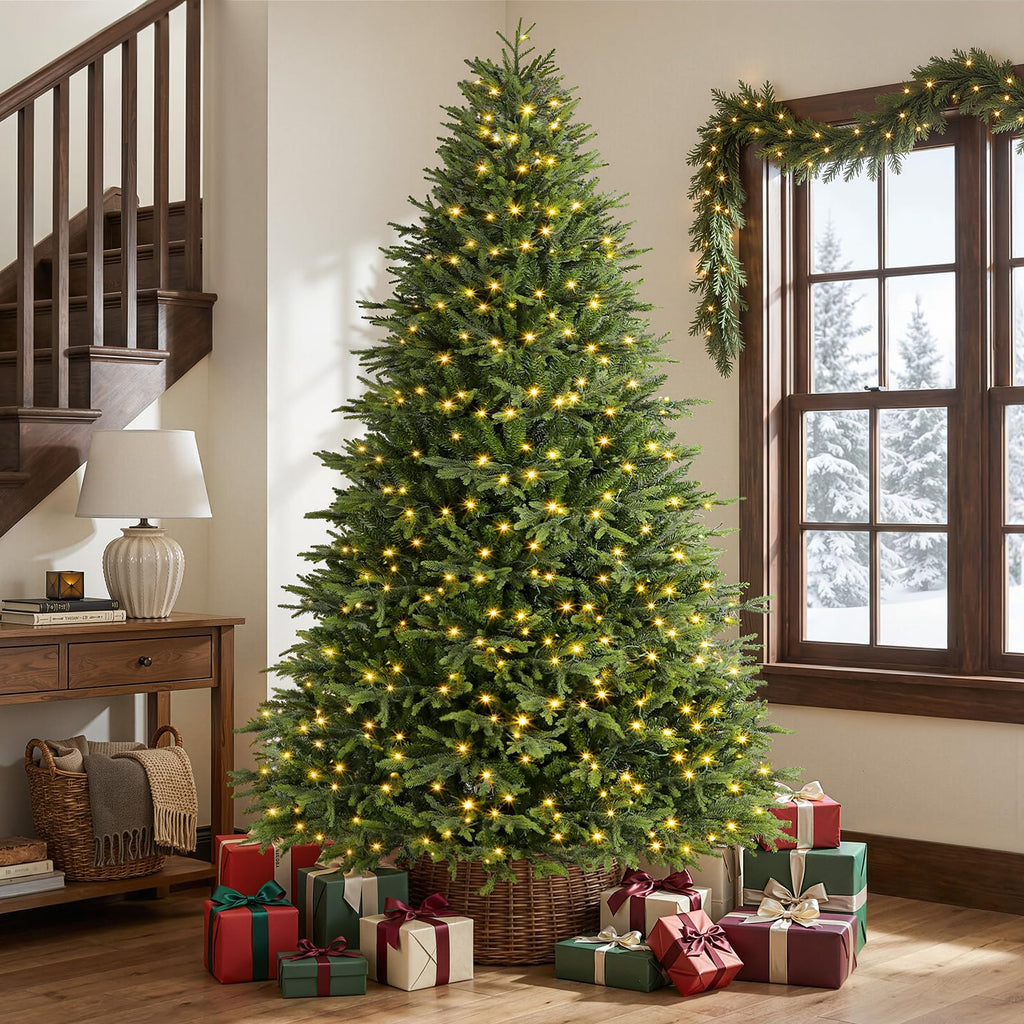7ft Prelit Artificial Christmas Tree with Dual-Color LED Lights