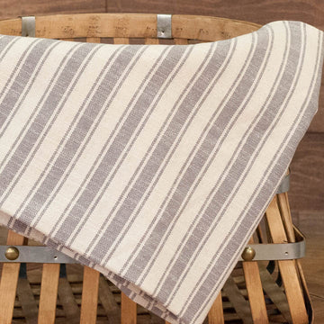 Market Place Gray Ticking Stripe Bulk Yardage, Three Yards, 108" x 110" Wide
