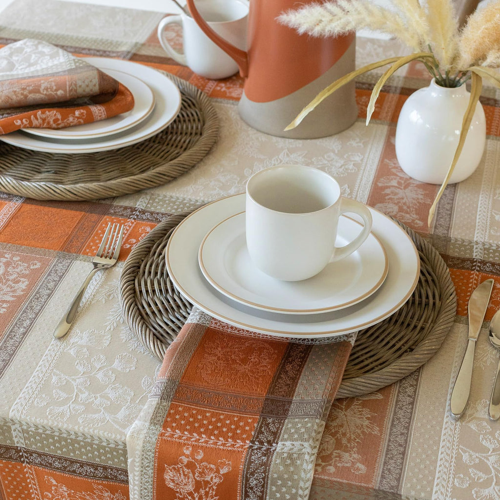 Heirloom Harvest Tablecloth (Terracotta 60"x 84" Rectangular)