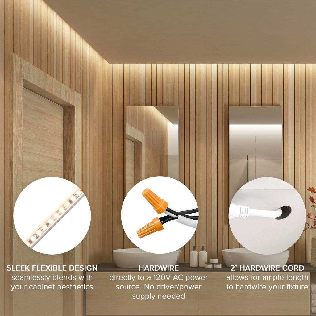 72 in. Hardwired LED Under Cabinet Strip Light, 2760 Lumens