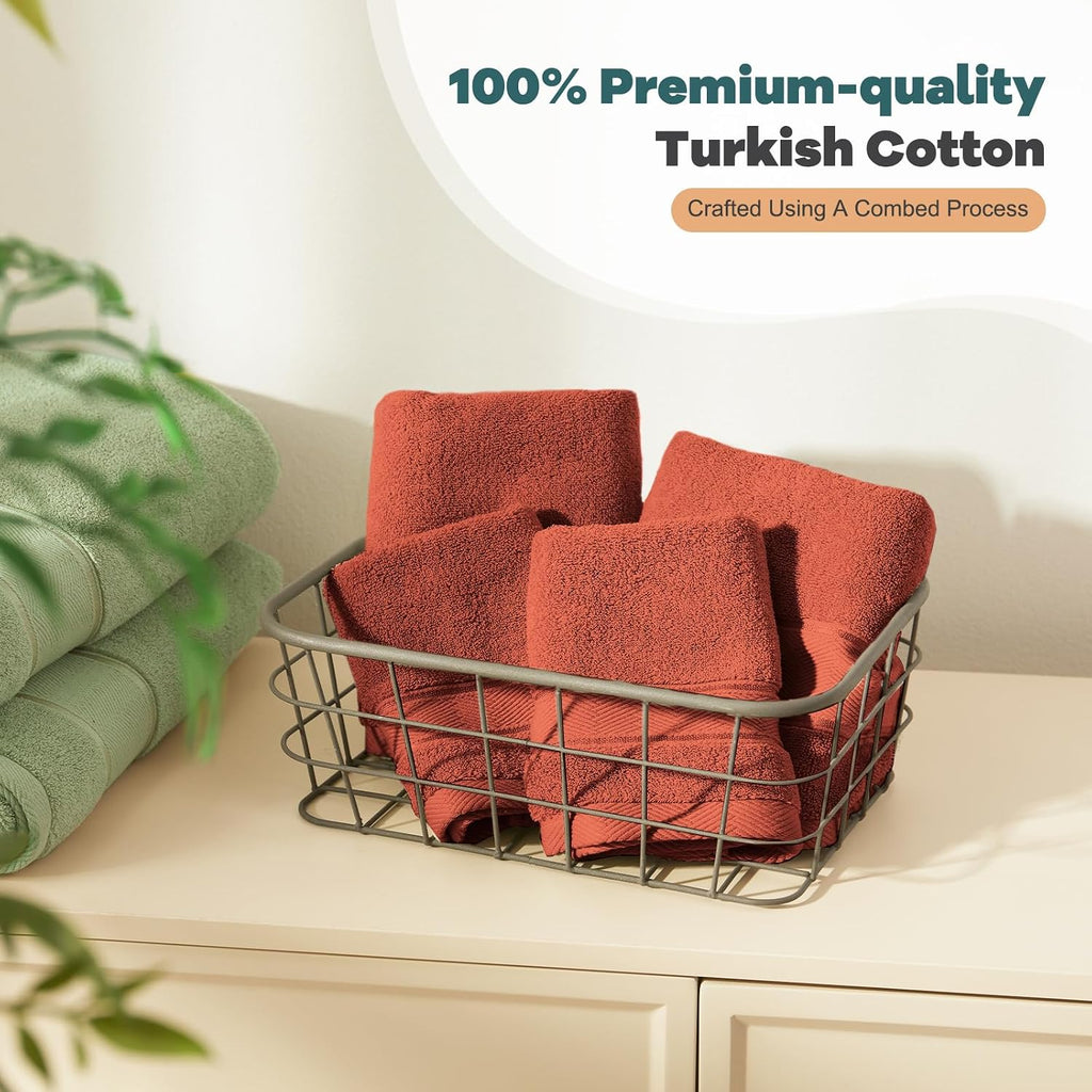 Bath Towels Set 6 Piece, 100% Turkish Cotton Luxury Towels | 650GSM Super Soft Highly Absorbent and Quick Dry Durable
