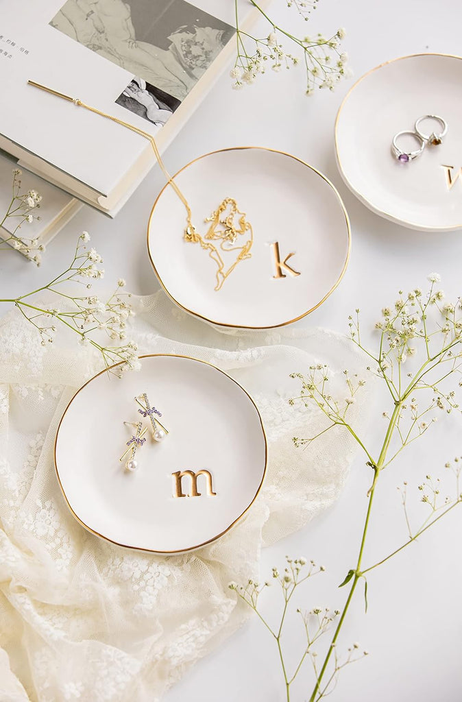 Ceramic Jewelry Tray, Trinket Dish, Gifts for Women (K)