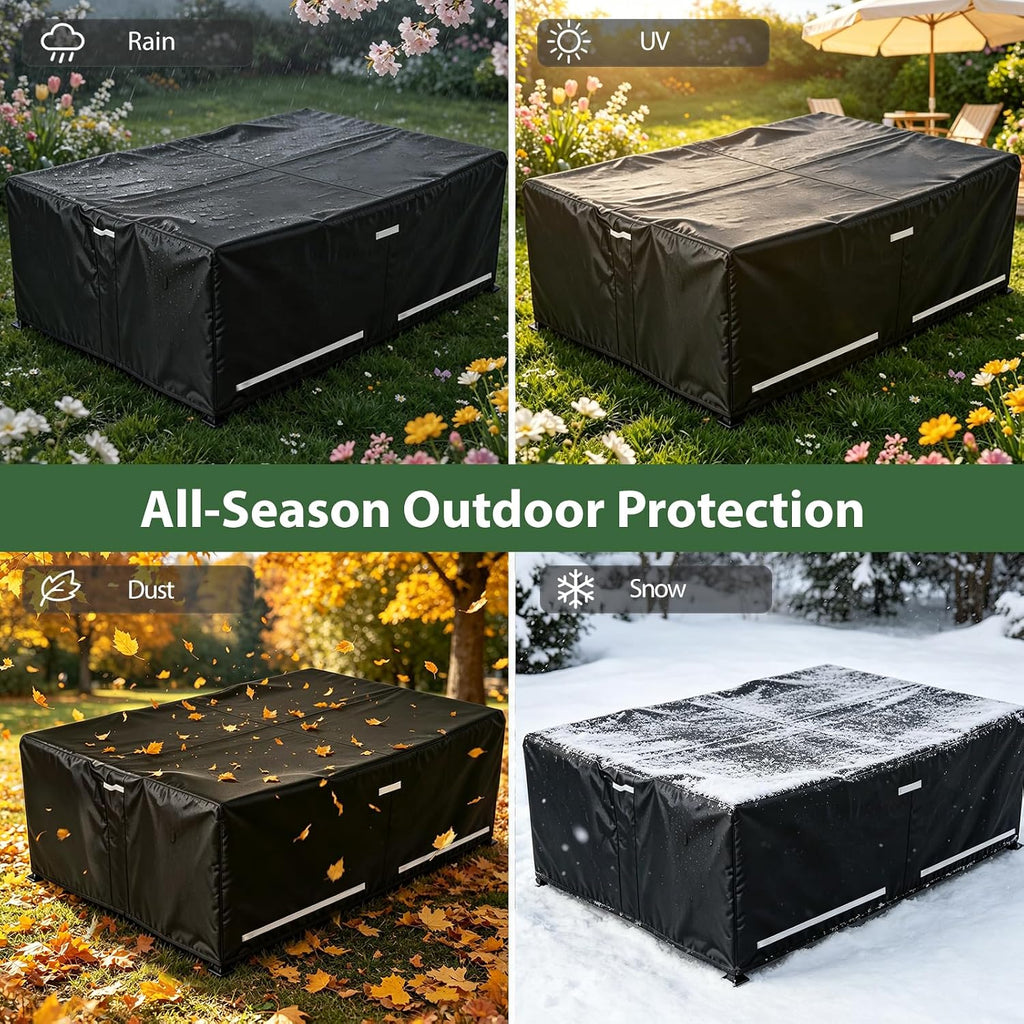Rectangular Outdoor Furniture Covers Waterproof, Heavy Duty Patio Furniture Covers, 100% Waterproof Outdoor Couch