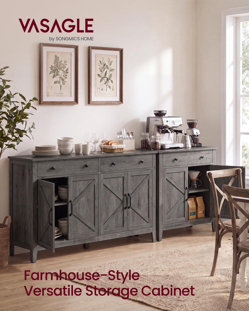 Farmhouse Buffet Cabinet and Coffee Bar Bundle