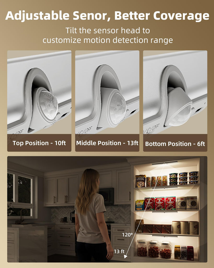 13-inch Closet Lights, Motion Sensor Lights Indoor