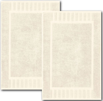 Luxury Ivory Bath Mats 22x34, 2 Pack, [Not a Bathroom Rug]