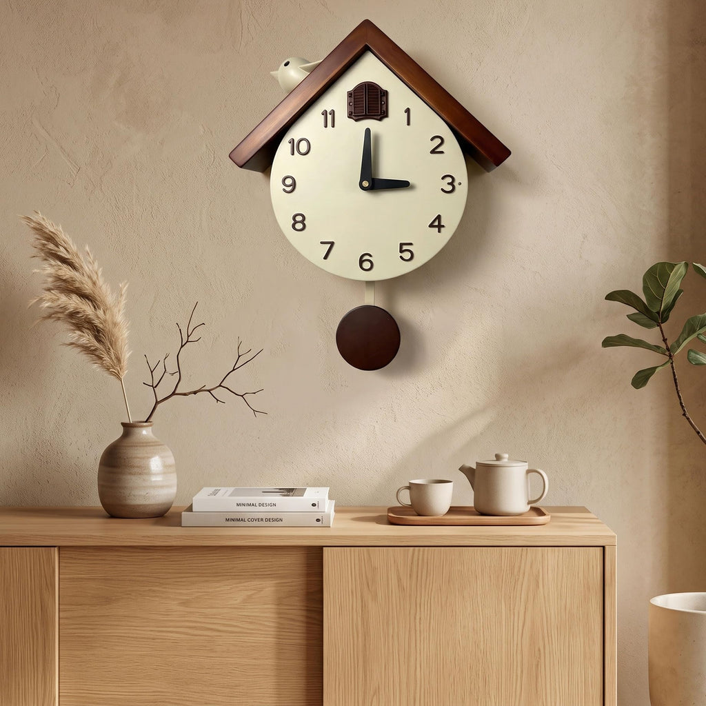 Modern Cuckoo Clock for Wall Decor 14.6 x 11 Inch