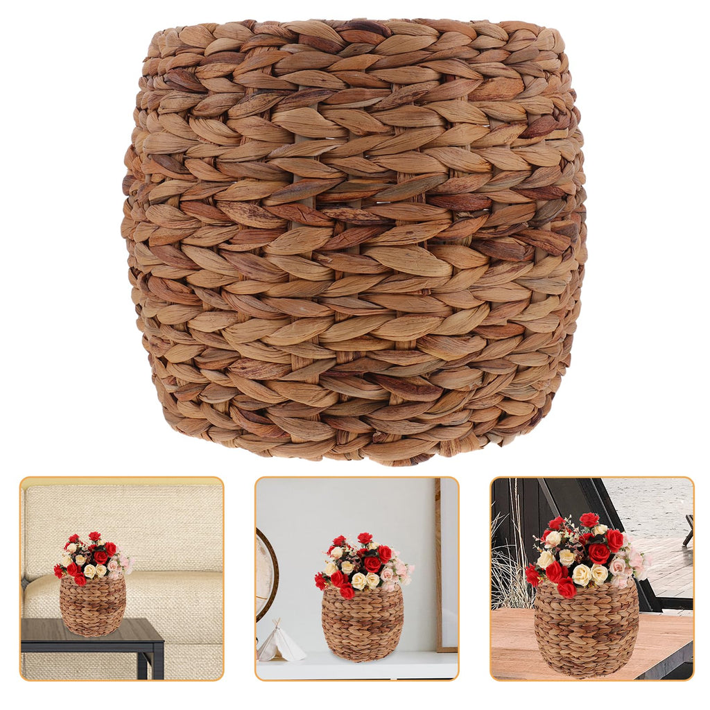 10inch Seagrass Plant Basket Indoor Planter Basket Sundries Storage Woven Seagrass Wicker Planter Flower Pot
