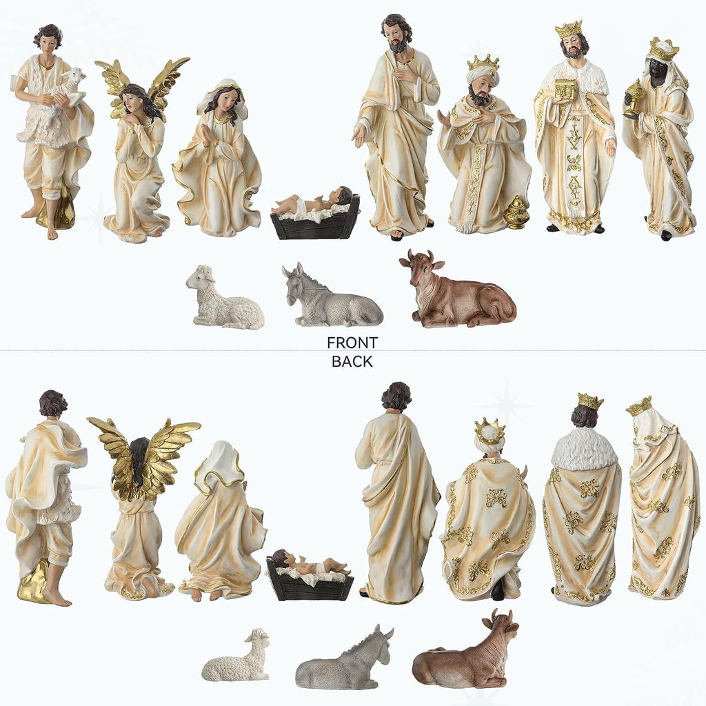 15in Large Nativity Sets & Figures, 12-Piece Nativity Set Indoor