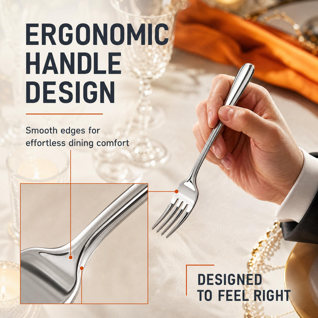 Silverware Set for 6, Heavy Duty Stainless Steel Silverware Set,30 Piece