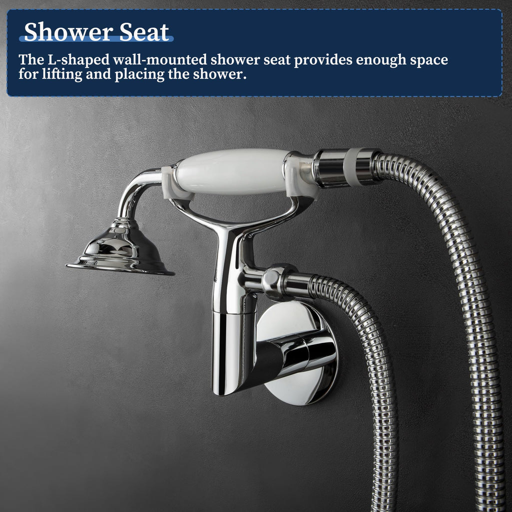 Rainfall Shower Head Set Wall Mount Shower System Vintage Shower Fixtures Set 8 Inch Overhead Shower Kit 2 Function