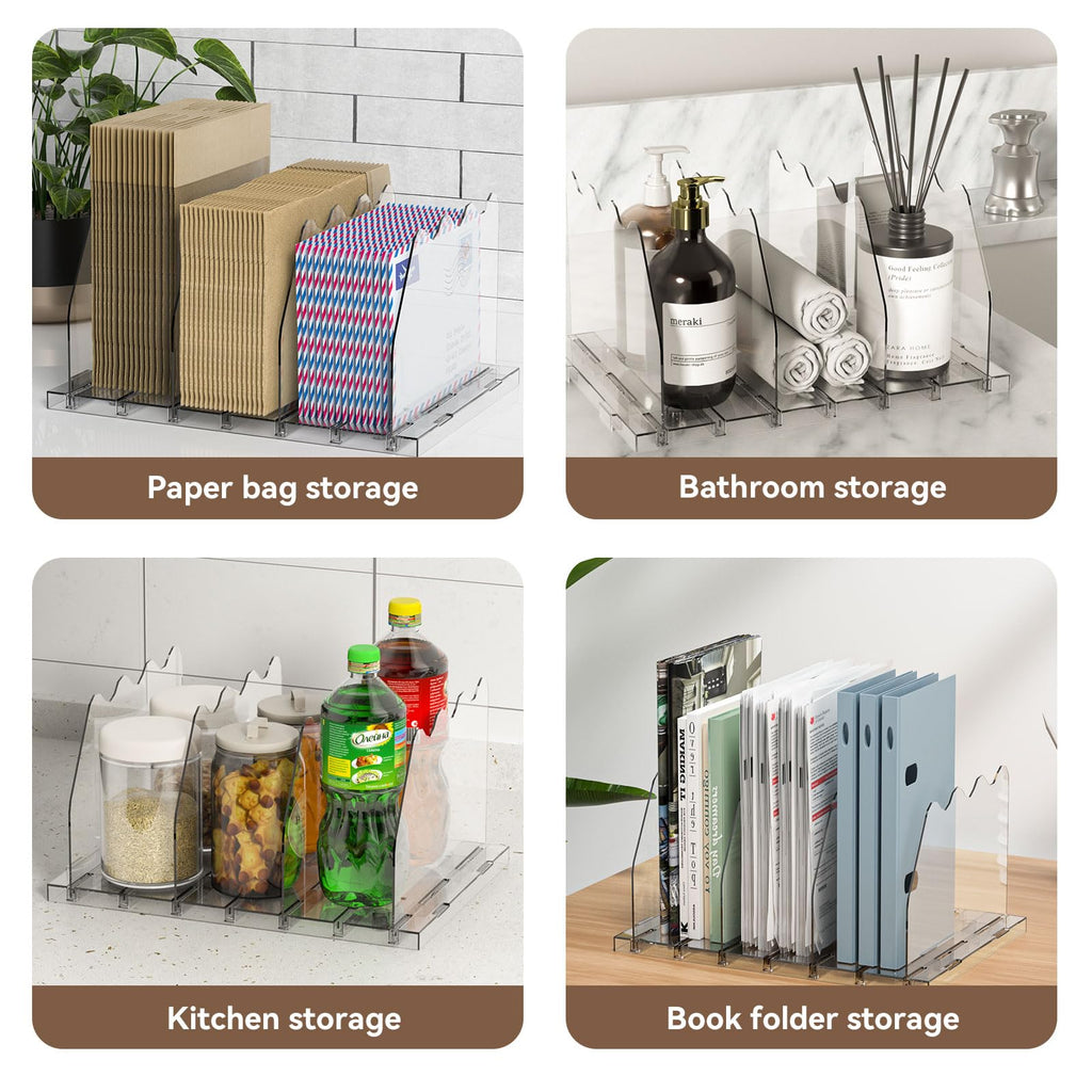 Adjustable Shelf Dividers for Closet, Purse Organizers for Bag, Clear
