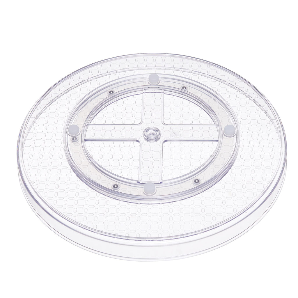 Clear Lazy Susan Turntable Organizer for Organization, 12-Inch, 2-Pack
