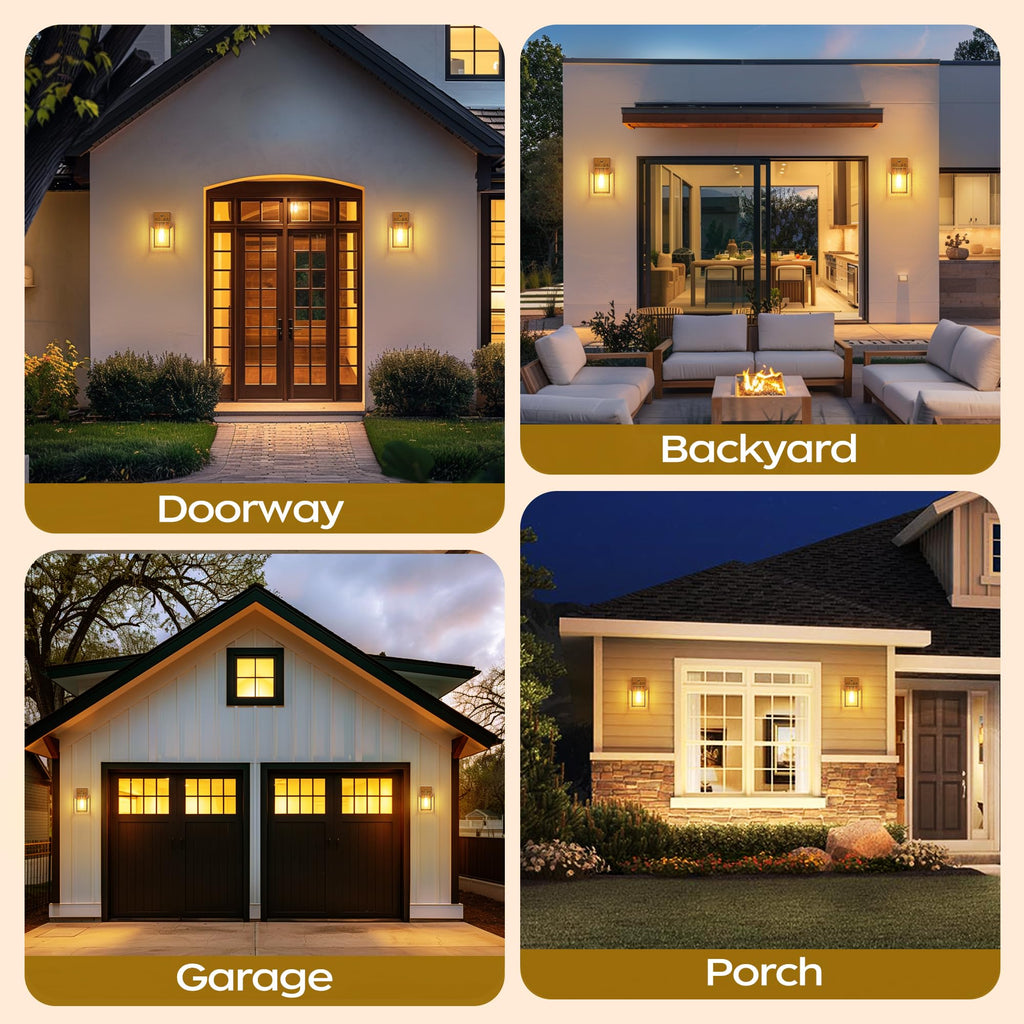 Dusk to Dawn Exterior Lighting Fixtures, Outdoor Porch Light Wall Sconce