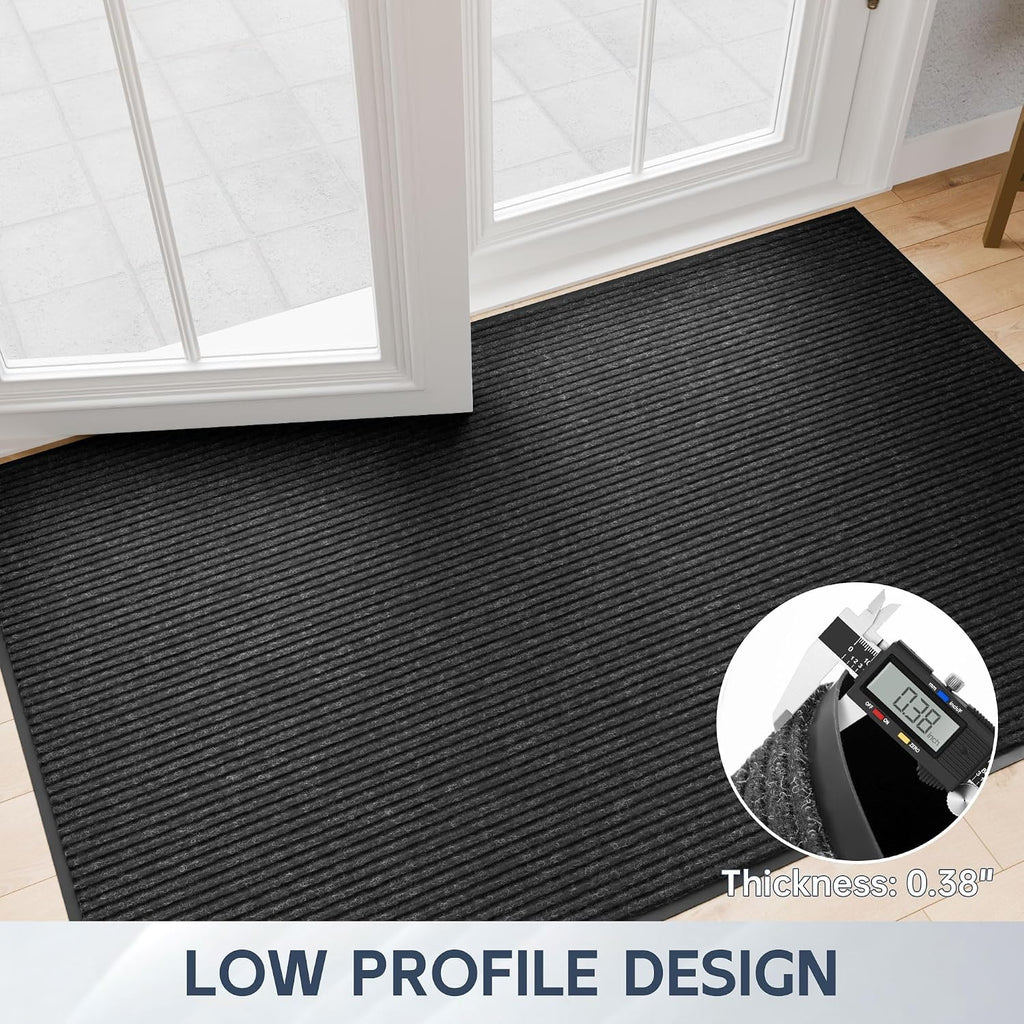 Front Door Mat, 60" x 36" Heavy Duty Indoor Outdoor Doormat | Non-Slip Welcome Mats , Rubber Backing Low Profile