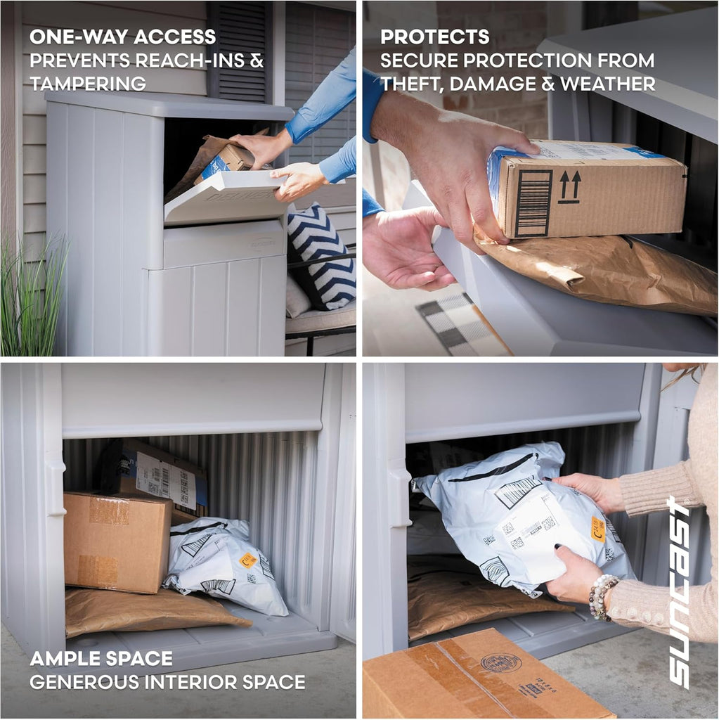 33.5-Gallon Capacity Package Delivery Box, Parcel Drop Box with Lock