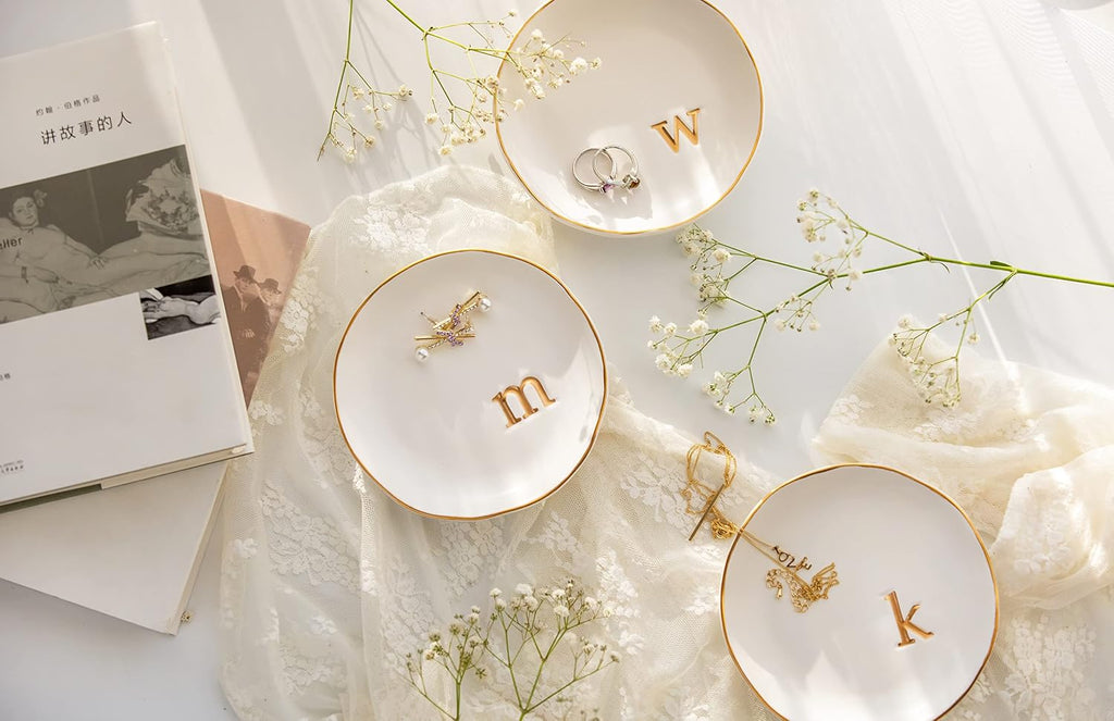 Ceramic Jewelry Tray, Trinket Dish, Gifts for Women (M)