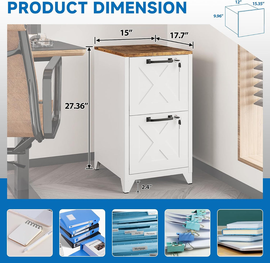 File Cabinet with Lock Vertical Filing Storage Cabinet Office Home Steel for Letter Size File Cabinet Locked,Assembly
