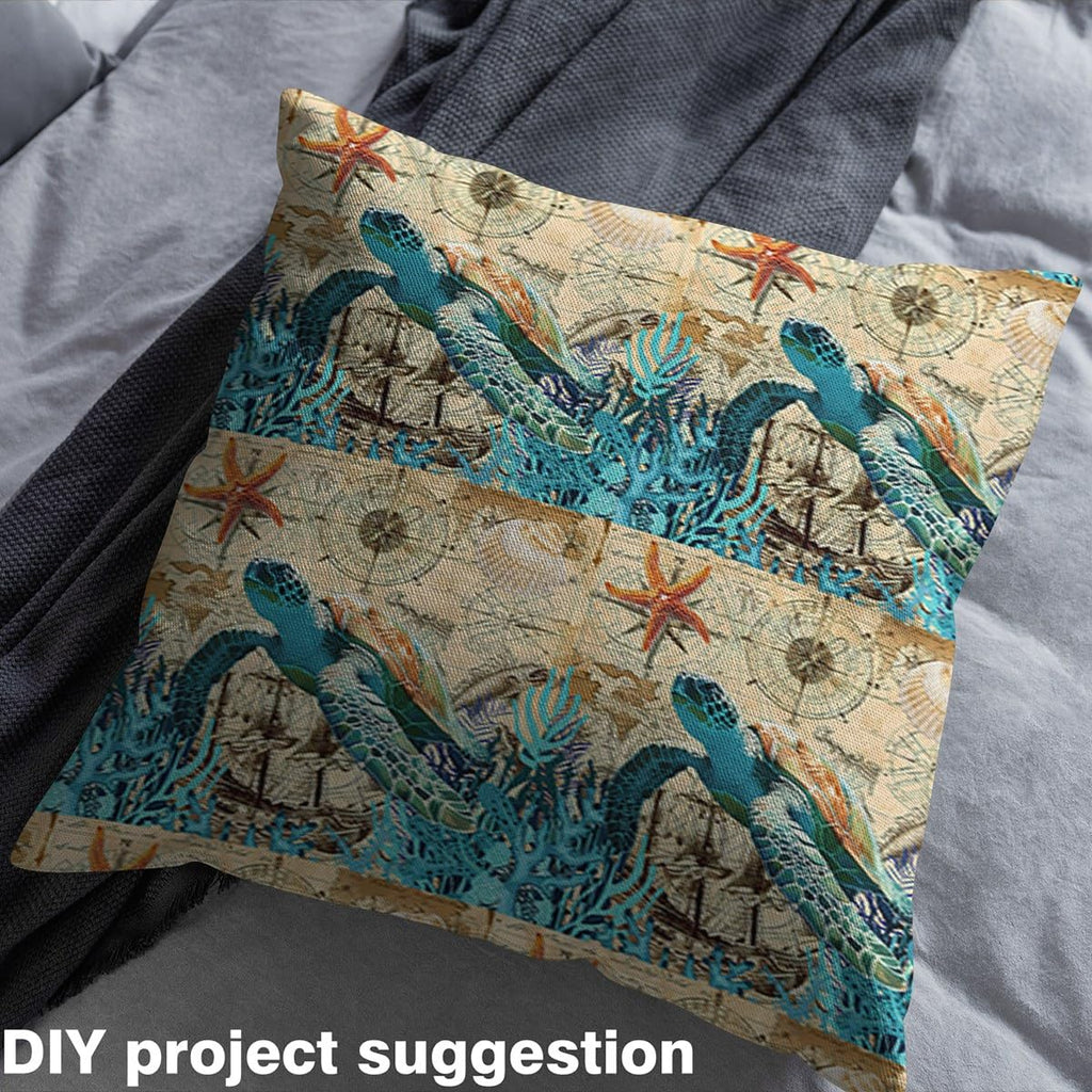 Sea Turtle Fabric By The Yard 1 Yard