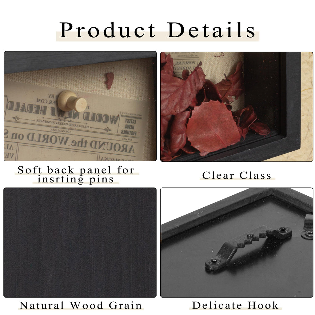 Shadow Box Frame 8x10 Shadow Box Display Case with Linen Back of Awards Memorabilia Flower, Pictures