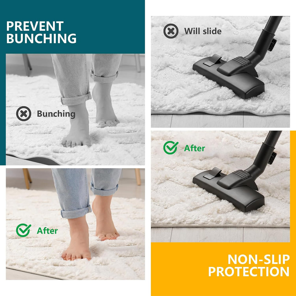 Non Slip Rug Pad Gripper 8x10 Feet Extra Thick Pads for Hardwood Floors,Anti Skid Mat Under Carpet,Runner Keep Area