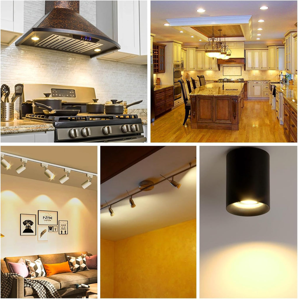 GU10 LED Light Bulbs, 50 Watt Halogen Equivalent, 2700K Warm White GU10 Bulb Replacement for Track&Recessed Lighting