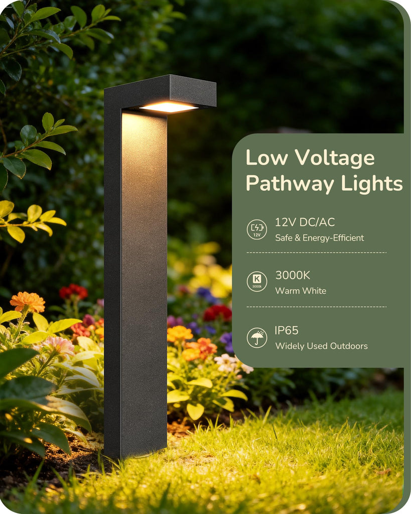 Low Voltage Pathway Light Wired, Outdoor Landscape Lighting 12pack