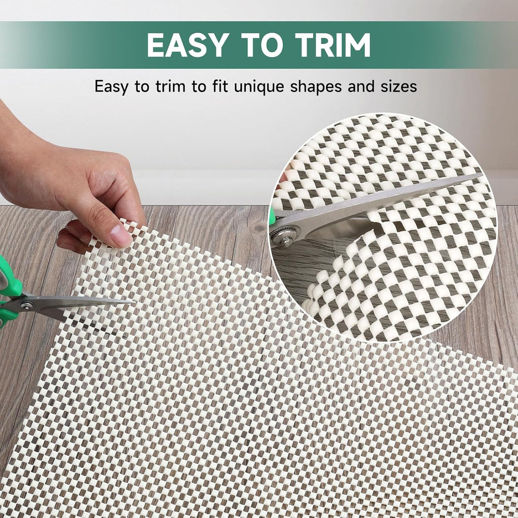 Non Slip Rug Pad Rug Gripper for Hardwood Floors, Extra Thick Non Slip Mat Under Carpet (8'x10') - Set of 80