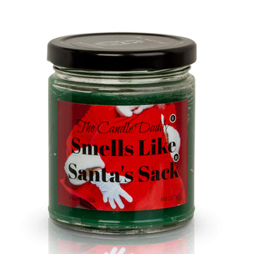 Smells Like Santas Sack Holiday Candle - Brown Sugar Fig Scented Candle - Funny Holiday Candle for Christmas, New