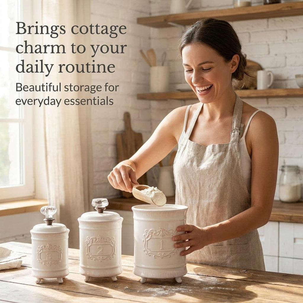 Kitchen Canister (), White - Set of 3
