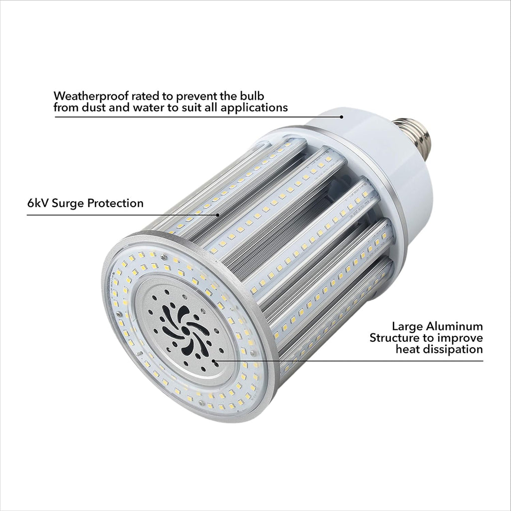 125W LED Corn Bulb - 15,673 Lumens - 4000K Natural White - E39