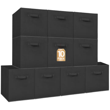 Cubes, 13 Inch 10 Pack Collapsible Fabric Shelf Bins