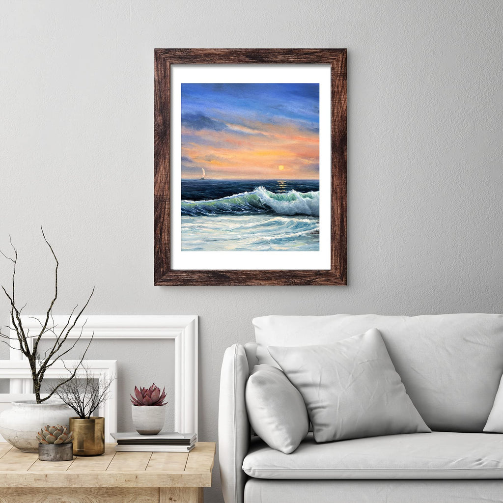 18x24 Frame in Rustic Brown, Gallery Frame for Wall Mounting, 2 Pack