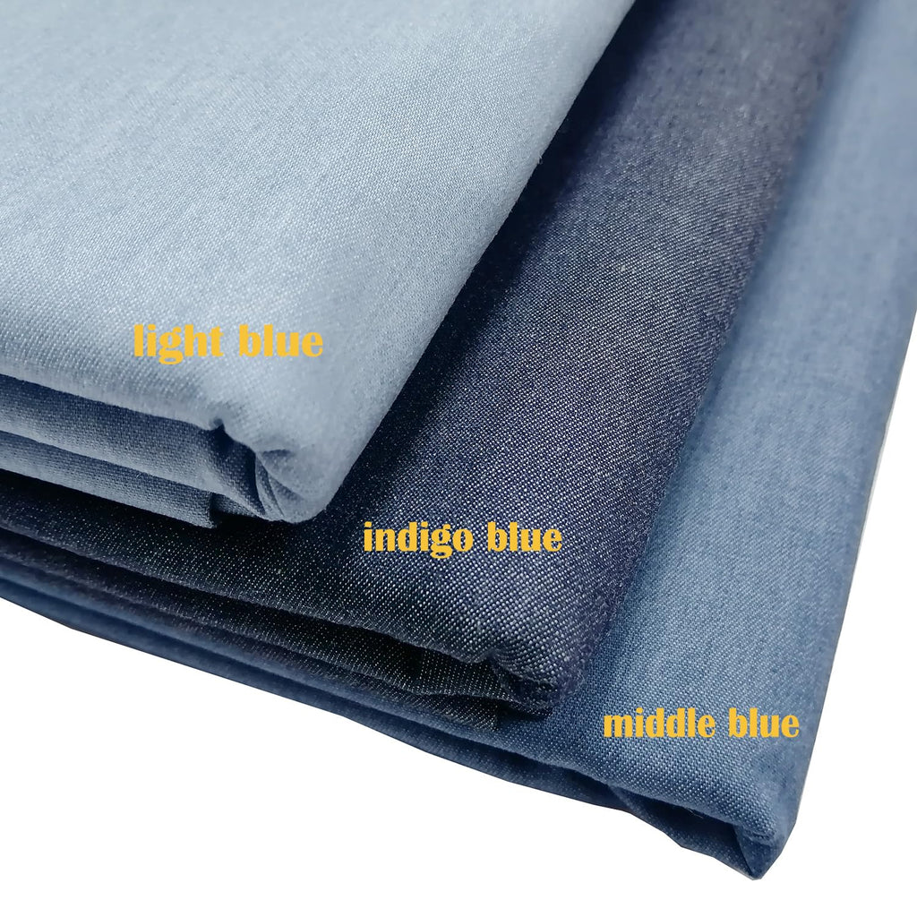 5.5OZ Denim Thin Poplin By The Yard 57" Wide Indigo 2yards