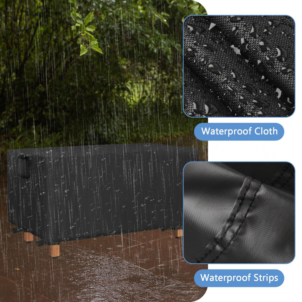 Outdoor Bench Cover for Backless Bench Waterproof-48x20x18in