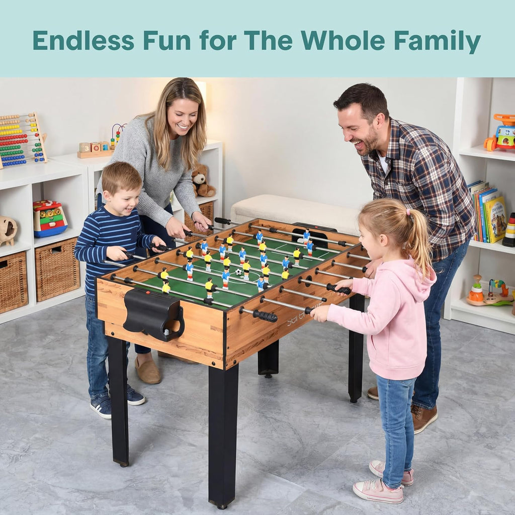 Multi Game Table, 48" Sports Arcade Games with Accessories, Ping Pong, Hockey, Pool Billiards, Soccer Foosball All in