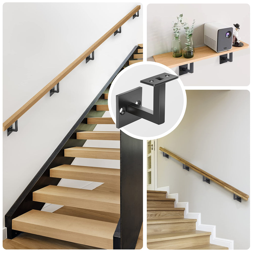 5 Pack 304 Stainless Steel Handrail Bracket for Staircase, Square Stair Railing Bracket