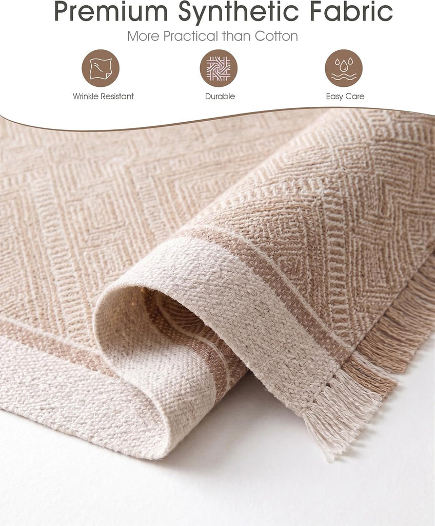 Placemats, 13.8 x 17.7 Inch, Polyester, Jacquard Woven - Set of 6