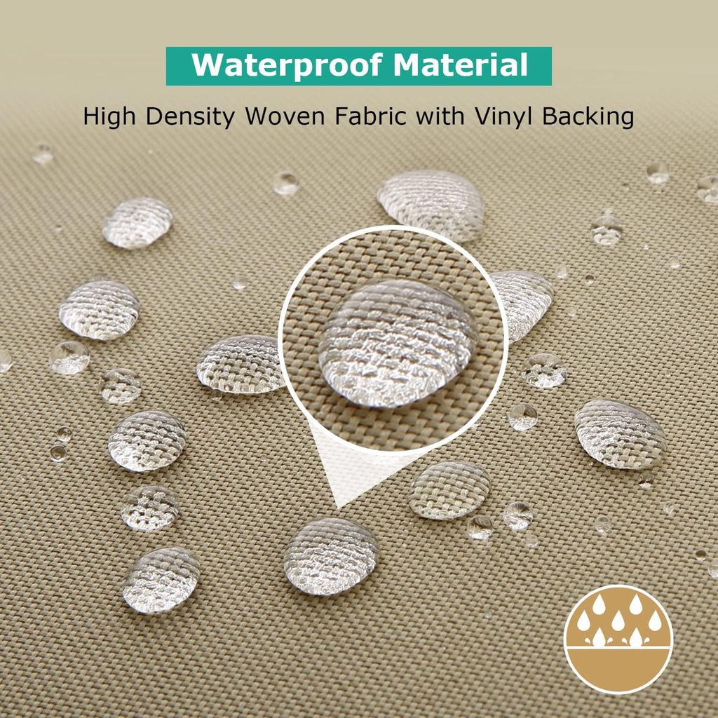 Waterproof Outdoor Chaise Lounge Covers, 2 Pack Chaise Protector, Heavy Duty Beach Chair Cover with Seam Taped &