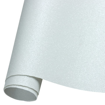 Faux Leather Sheets for Craft One Roll Sparkle Glitter Surface Solid Leather Fabric Sheets 12" x 53" (30cm x 135cm)