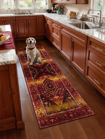 2x5 Washable Non Slip Boho Runner Rug