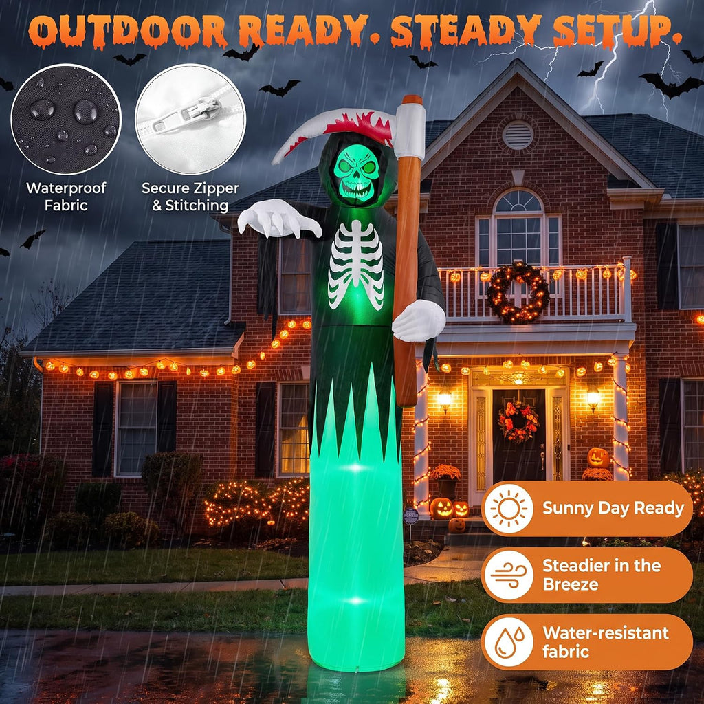 12 FT Grim Reaper Halloween Inflatables Outdoor Decorations