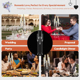 4 Set 5 Arm Acrylic Candle Holder, Mjkeomo 34.6'' Tall Candelabra Centerpieces for Tables Clear Candlesticks Holder