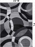 Rugshop Contemporary Abstract Circles Perfect for high Traffic Areas of Your Living Room,Bedroom,Home Office,Kitchen