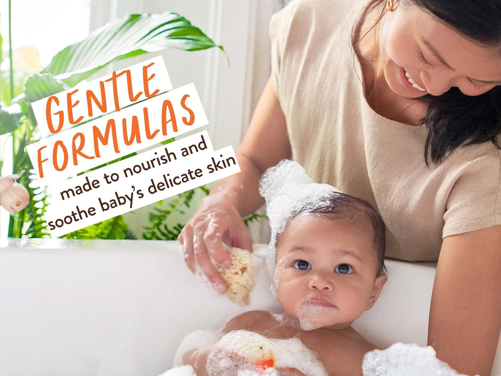 Baby Care Essentials Gift Set - Skincare, Bath & Diaper - For Delicate Skin, Fragrance-Free with Shea Butter