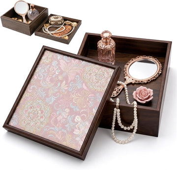 Decorative Keepsake Memory Box, MDF Wooden Storage Box with Lid