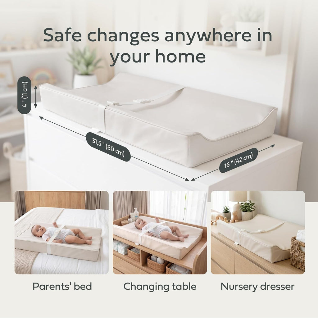 Changing Pad - The Original, Waterproof Easy-to-Clean Vegan Leather Portable Diaper Changing Pad, Newborn Baby