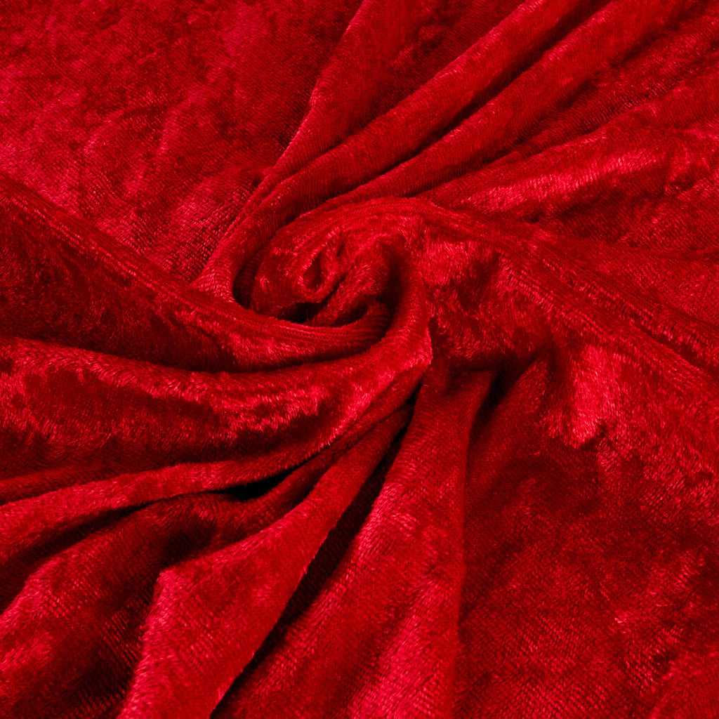 Panne Velvet Velour Red, Fabric by the Yard