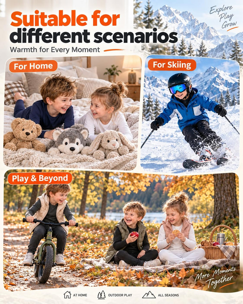Toddler Thermal Set for Boys, Thermal Underwear for Kids, Gray