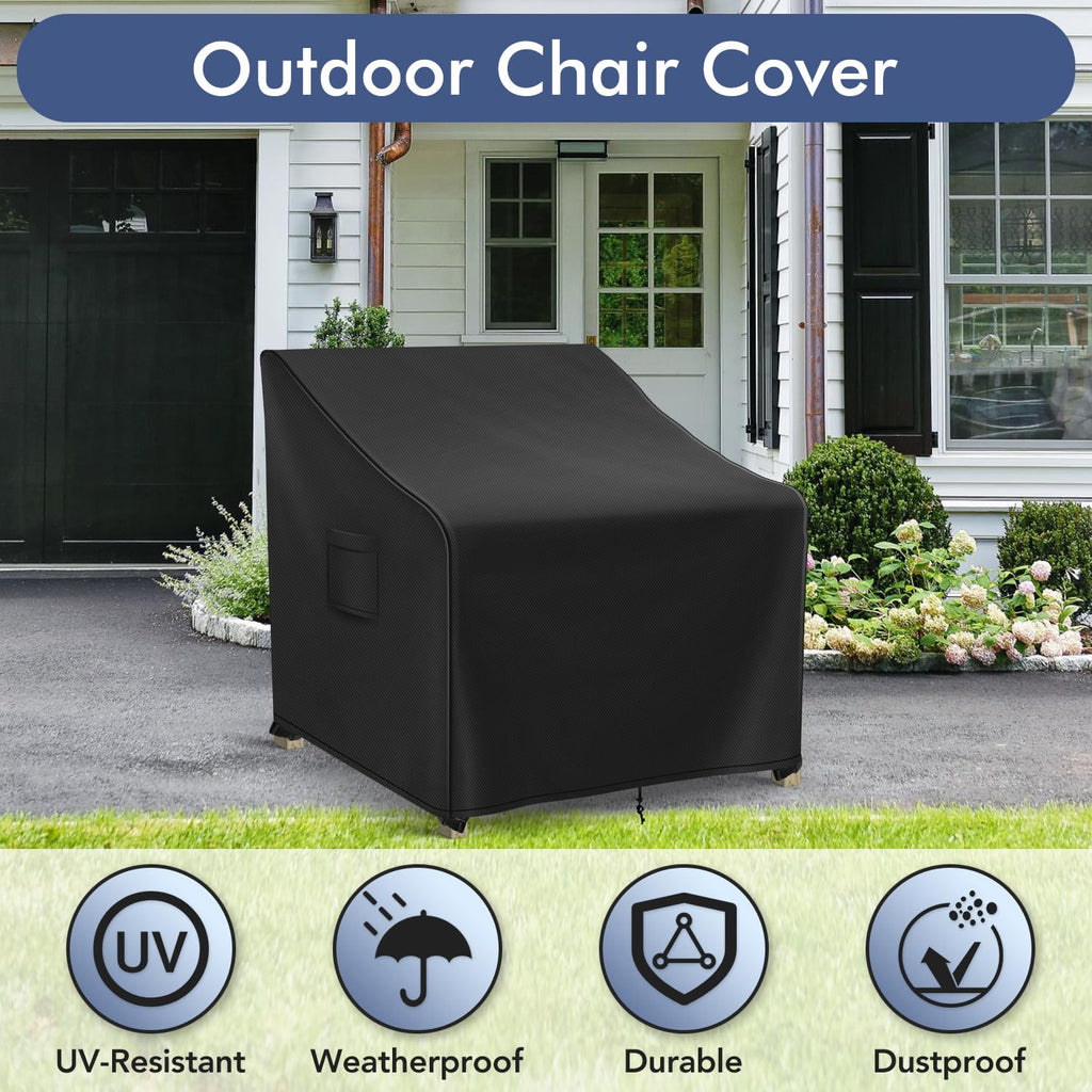 Adirondack Chair Covers Waterproof, Lawn Outdoor Chair Covers 2 Pack, for Outdoor Furniture Fits up to 32W x 37D x